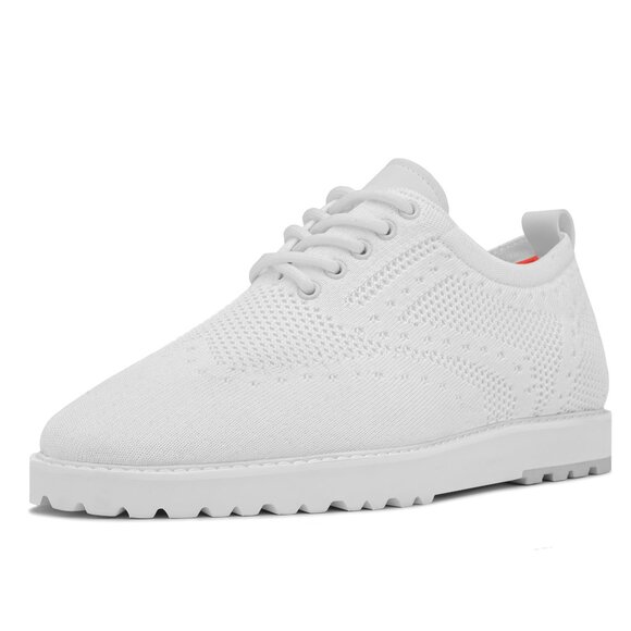 The Freshort White TAYNO Wingtip Knit Sneaker - Picture 1 of 2